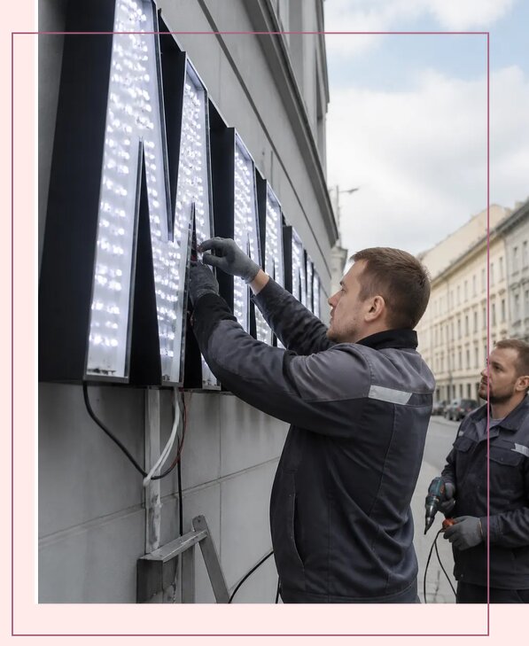 Изготовление и монтаж светодиодных LED вывесок в Камышине