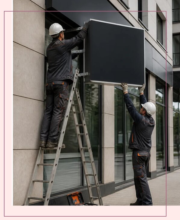 Изготовление и монтаж светового короба на фасад в Камышине